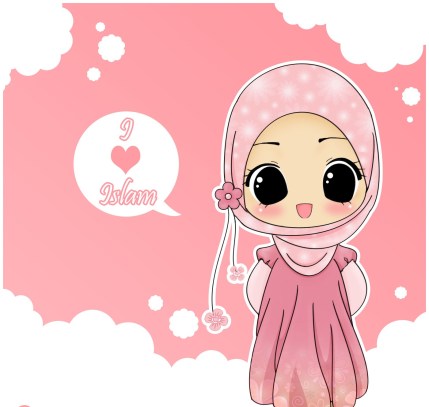 i-love-islam-hijab-drawing-cute